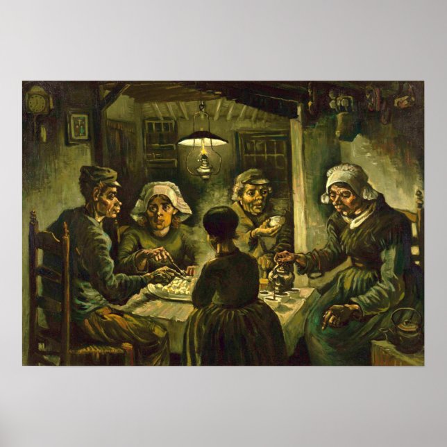 Poster Van Gogh - Les mangeurs de pommes de terre (Devant)