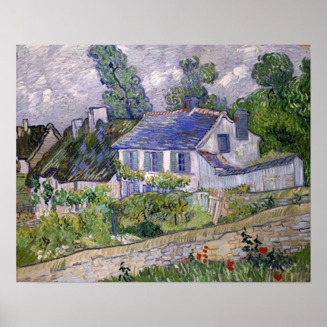 Poster Van Gogh - Maisons À Auvers (Devant)