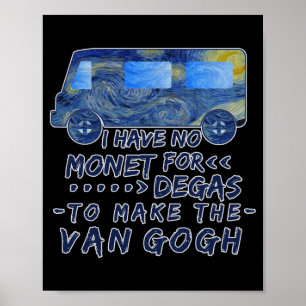 Poster Van Gogh Monet Degas drôle Artiste Jeu de mots Hum