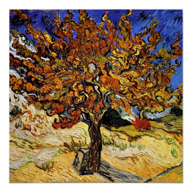 Poster Van Gogh - Mulberry Tree, (Devant)