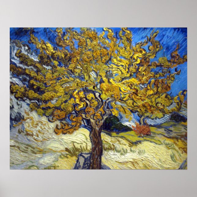 Poster Van Gogh Mulberry Tree Art impressionniste (Devant)