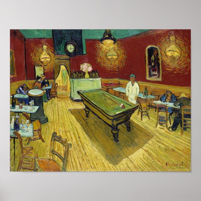 Poster Van Gogh Night Cafe Peinture (Devant)