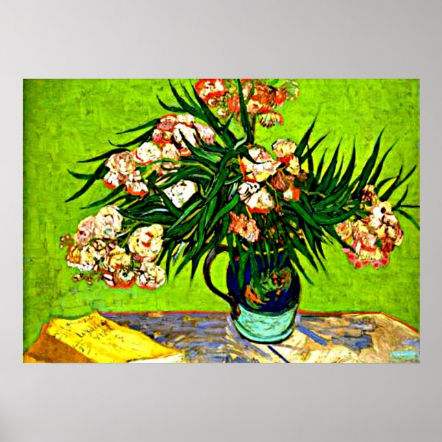 Poster Van Gogh - Oleandres et livres (Devant)