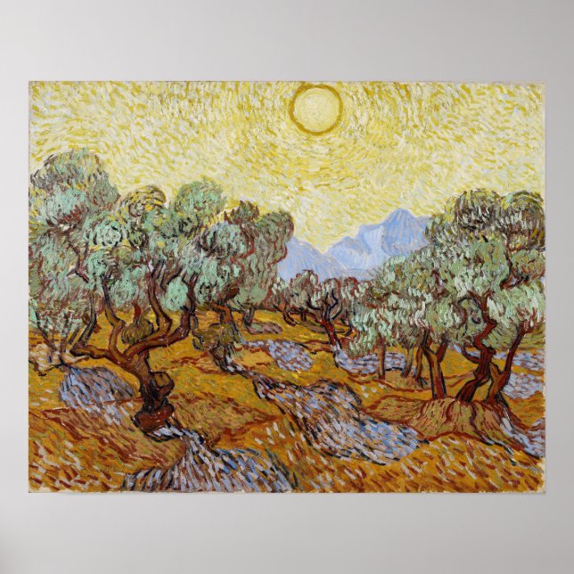 Poster Van Gogh - Oliviers (Devant)