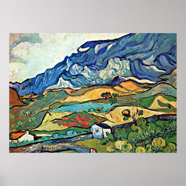 Poster Van Gogh - Paysage des Alpilles (Devant)