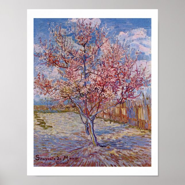 Poster Van Gogh | Pêche à fleurs Arbres | 1888 (Devant)