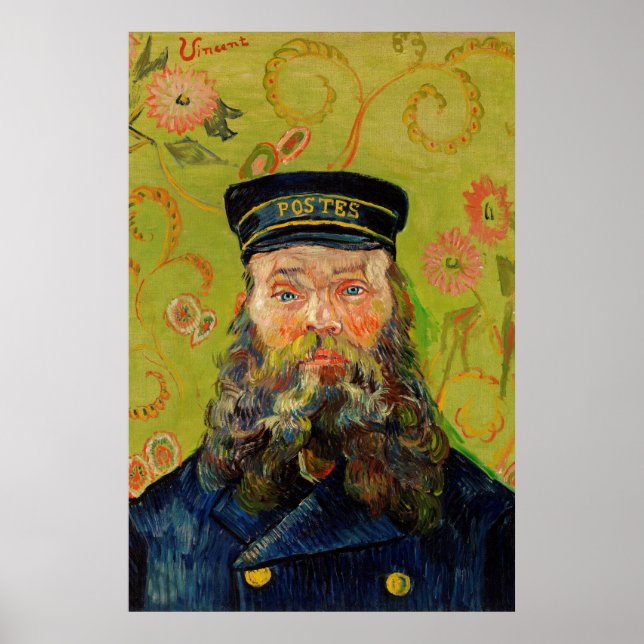 Poster Van Gogh Postman Portrait Peinture Antique Art (Devant)