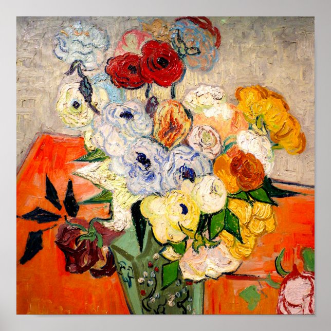 Poster Van Gogh Roses and Anemones (Devant)