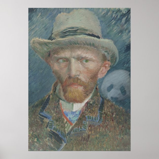 Poster: Van Gogh-Selbstportrait mit Riesenpanda Poster (Vorne)