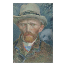 Poster: Van Gogh-Selbstportrait mit Riesenpanda