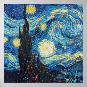 Poster Van Gogh Starry Classic Nuit Impressionnisme Art