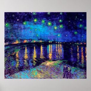 Poster Van Gogh Starry Night Over Rhone (F474) Fine Art
