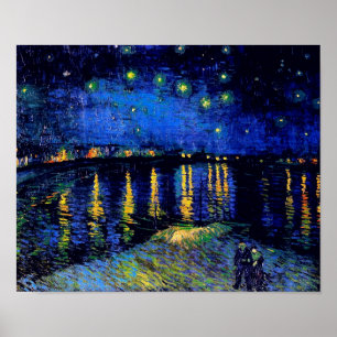 Poster Van Gogh Starry Night Rhone (F474) Art