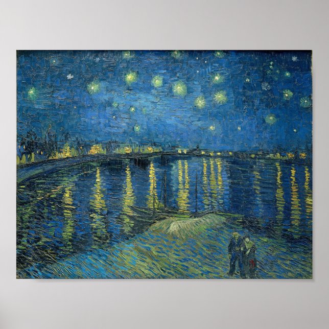 Poster Van Gogh Starry Nuit Rhône Peinture (Devant)