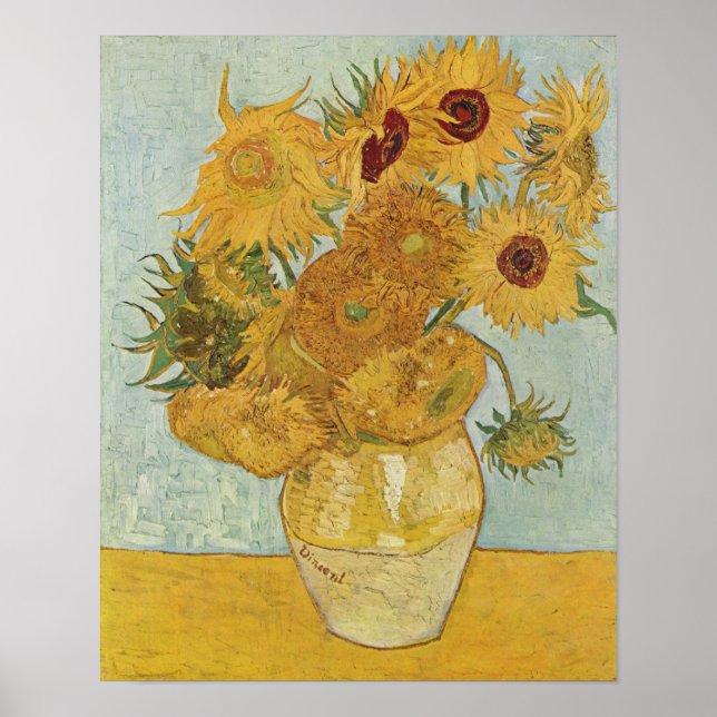 Poster Van Gogh Sunflowers (Devant)