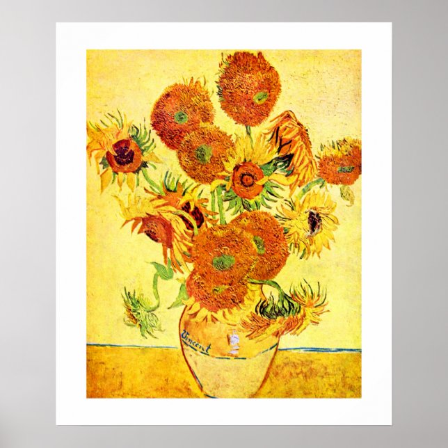 Poster Van Gogh SunflowersArt fin Imprimer 20x24 (Devant)