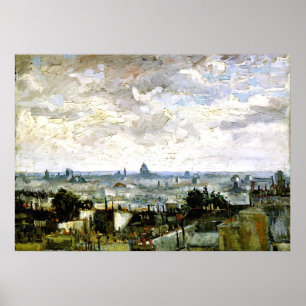 Poster Van Gogh - Toits de Paris