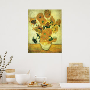 Poster Van Gogh - Tournesols 14, peinture célèbre, 
