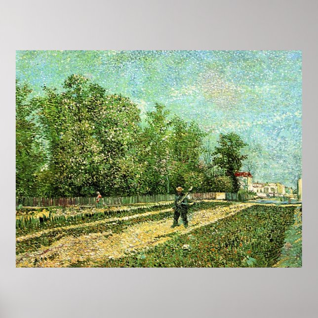 Poster Van Gogh - Un homme avec pique... (Devant)