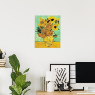 Poster Van Gogh - Vase avec 12 Tournesols