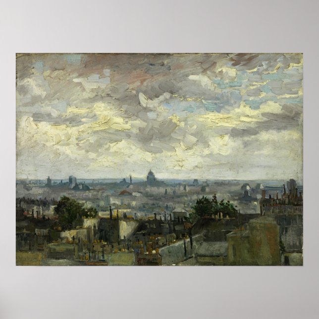 Poster Van Gogh - Vue Sur Paris (Devant)