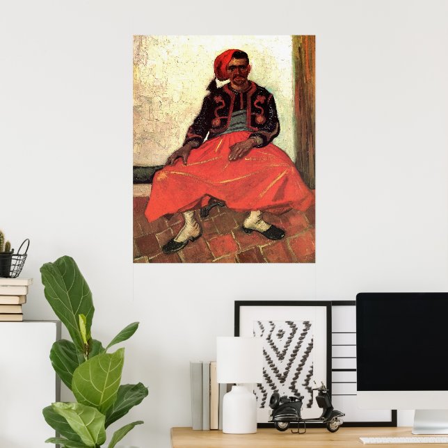 Poster Van Gogh, Zouave assis, Art de l'impressionnisme V (Bureau à domicile)