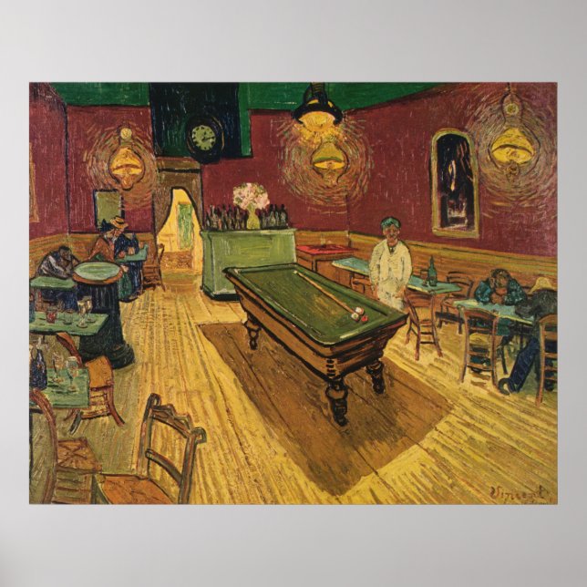 Poster Van Gogh's The Night Café (Le Café de nuit) 1888 (Devant)
