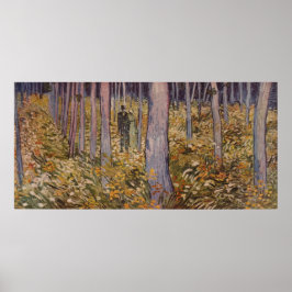 Poster Van Gogh's "UnderGrowth with Two Figures" (1890)