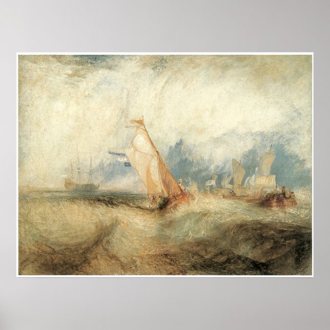 Poster Van Tromp, Navires à Sea J.M.W. Turner (Devant)