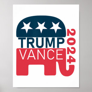 Poster Vance 2024 Président Vote Usa Election Maga