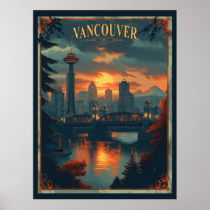 Poster Vancouver, Canada Vintage voyage