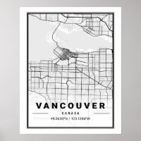 Vancouver (Colombie-Britannique) Carte des villes 