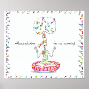 Poster vanité de chaussures de yoga