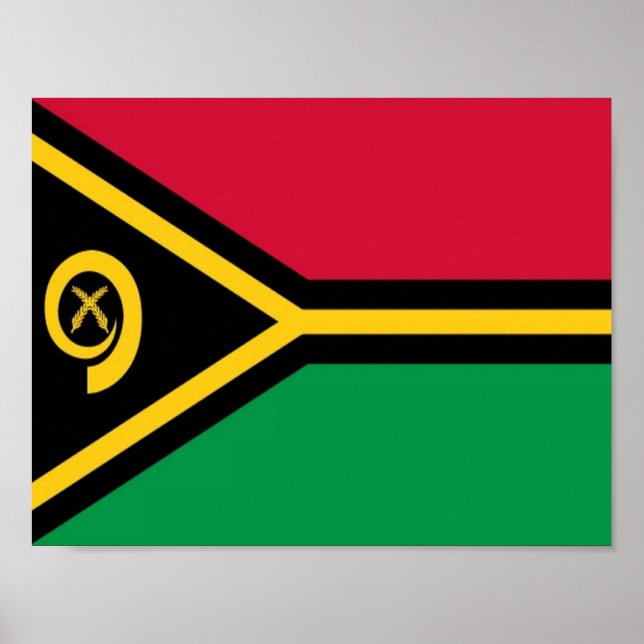 Poster Vanuatu - Drapeau (Devant)