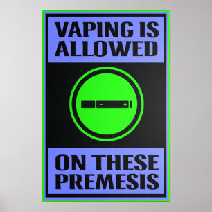 Poster Vapage autorisé sur ces Premesis Noir