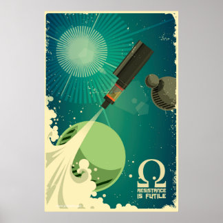 Poster Vape Rocket - La résistance est futile