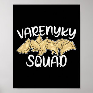 Poster Varenyky Squad Cuisine Ukrainienne Drôle Ukraine S