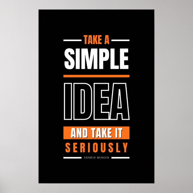 Poster Variation de citation Charlie Munger (Devant)