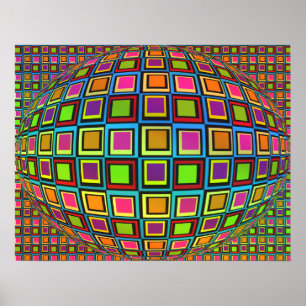 Poster Variété visuelle Abstraite moderne colorée