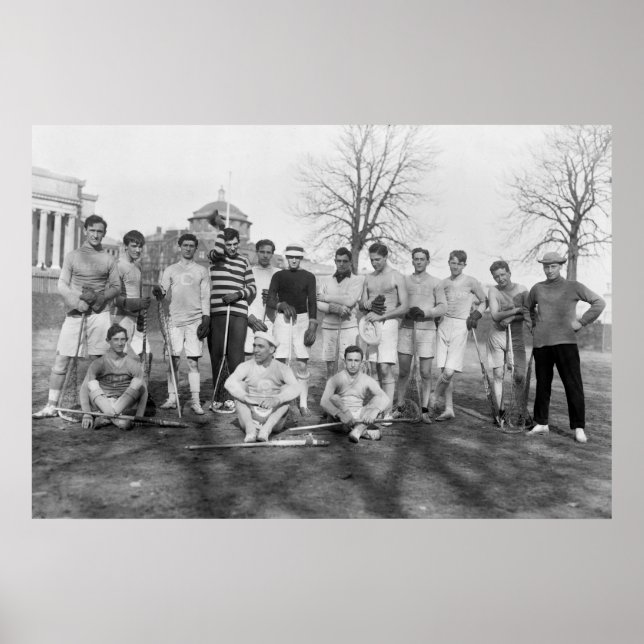 Poster Varsity Lacrosse Team, 1908 (Devant)
