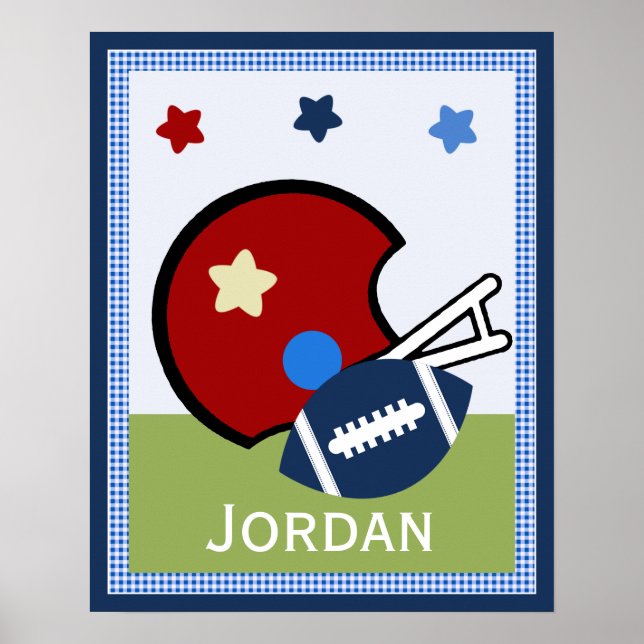 Poster Varsity Sports Personnalisé Baby Nursery Art (Devant)