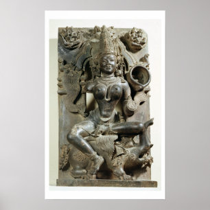 Poster Varunani, découpant du temple de Konark Sun, Oris