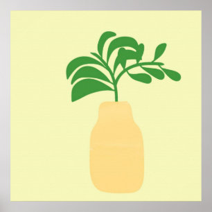 Poster vase art abstrait