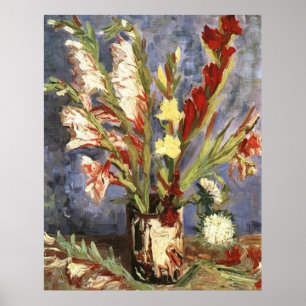 Poster Vase avec Gladioli 1886, Vincent van Gogh
