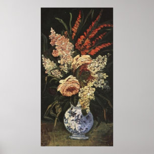 Poster Vase avec Gladioli et Lilac par Vincent van Gogh