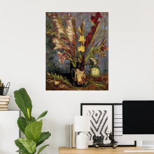 Poster Vase avec Glaïeuls par Vincent van Gogh