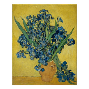 Poster Vase avec Irises par Van Gogh