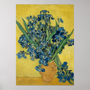 Poster Vase avec Irises par Van Gogh - La vie morte
