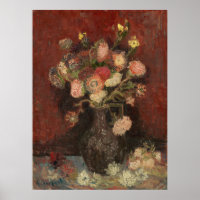 Vase avec les chinois maîtres et gladioli van Gogh