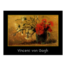 vase avec oeillets rouges et blancs, van Gogh